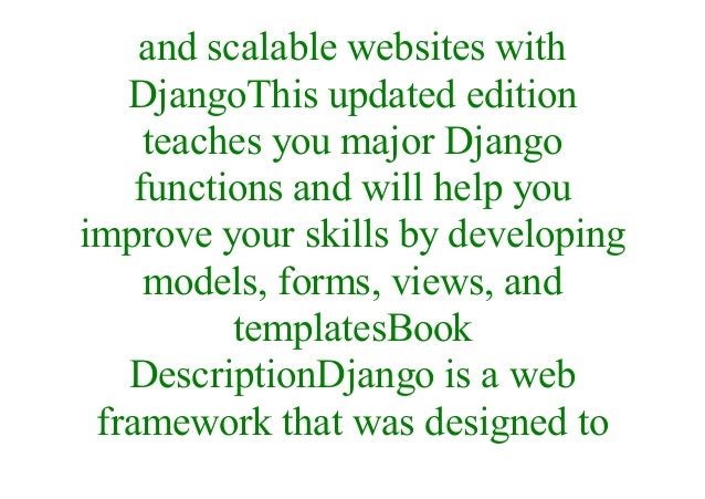 Django Cookbook Pdf